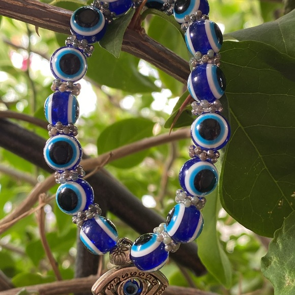 (Dark Blue)🪬Evil Eye🧿 Elastic Bracelet - Picture 6 of 13